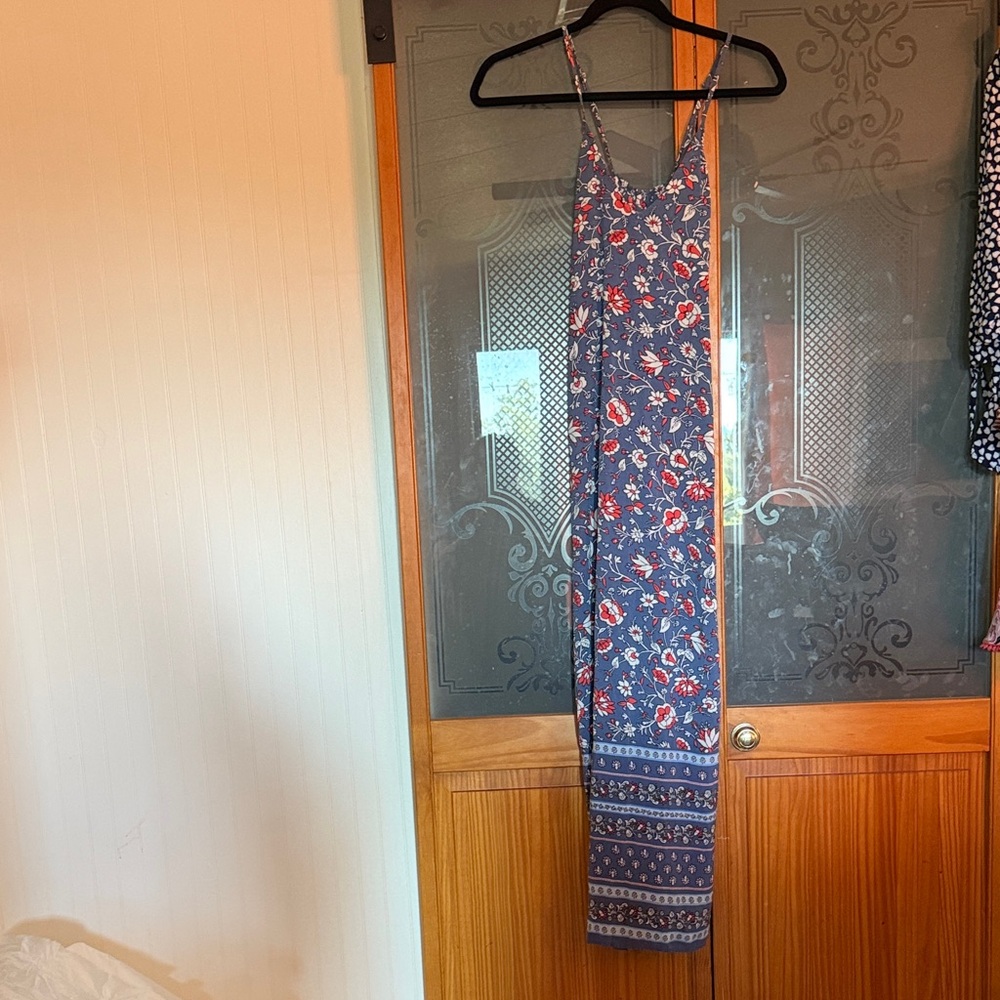 Old Navy Floral Print Dress in Blue and Red